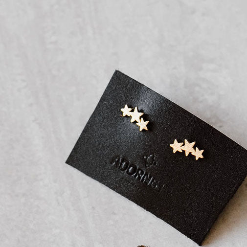 Triple Star Stud Gold