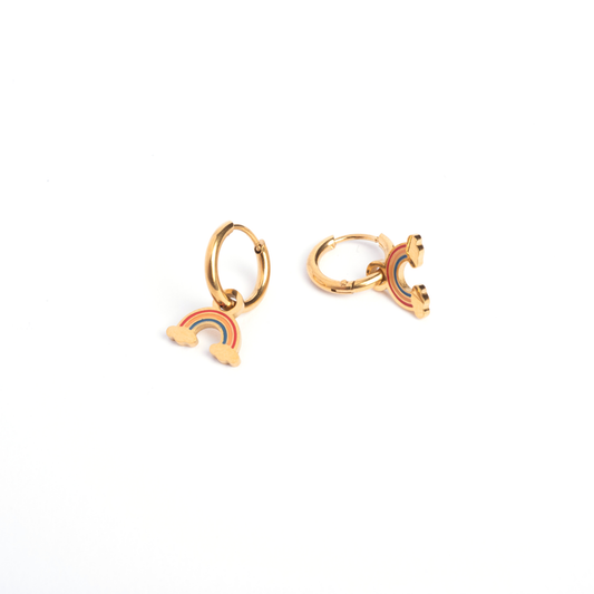 Rainbow Enamel Huggies
