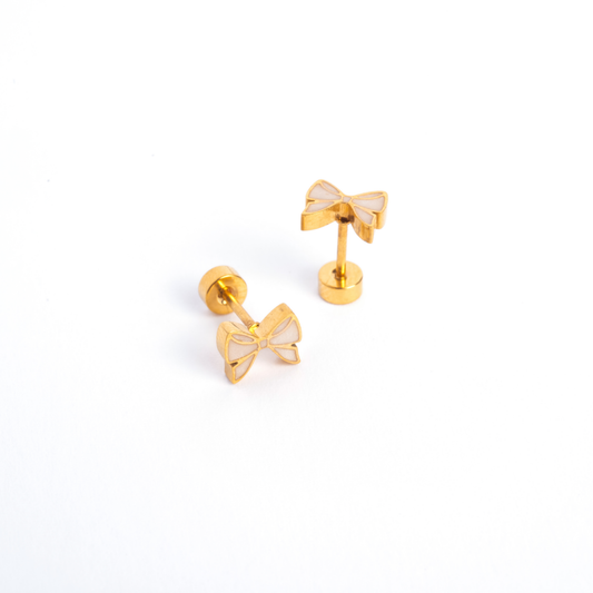 Bow Enamel Screwbacks
