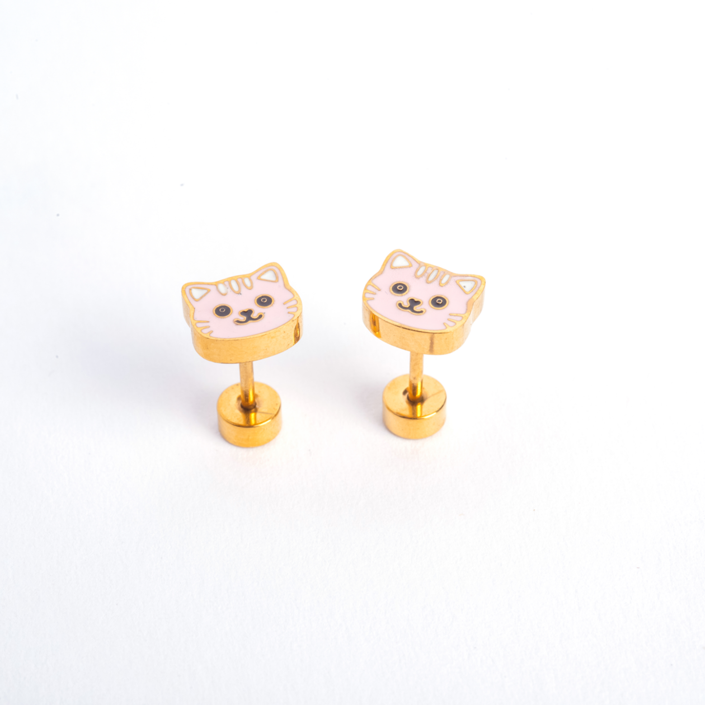 Kitty Enamel Screwbacks