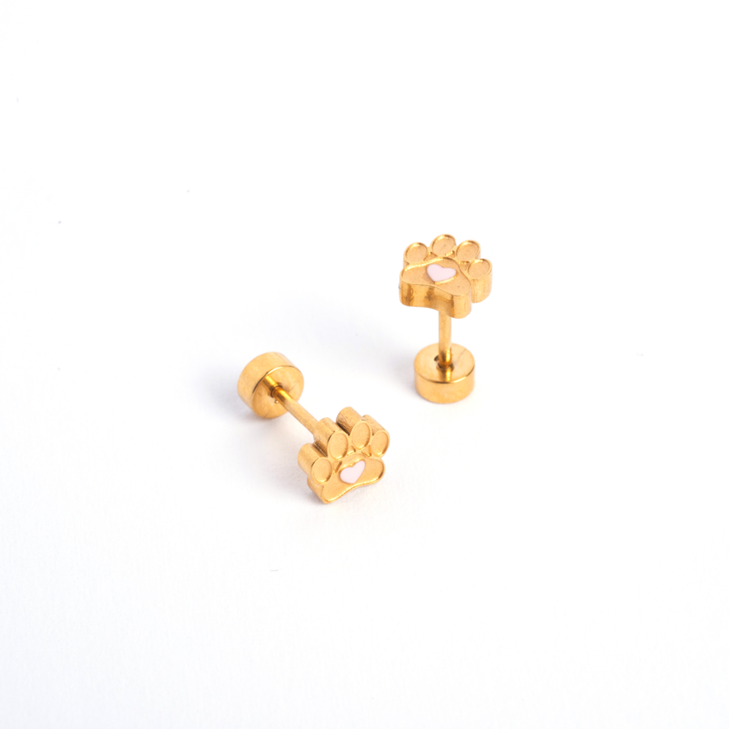 Paw Print Enamel Screwbacks