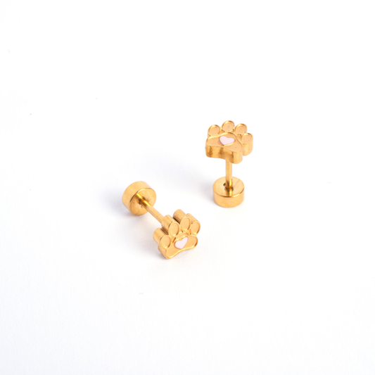 Paw Print Enamel Screwbacks