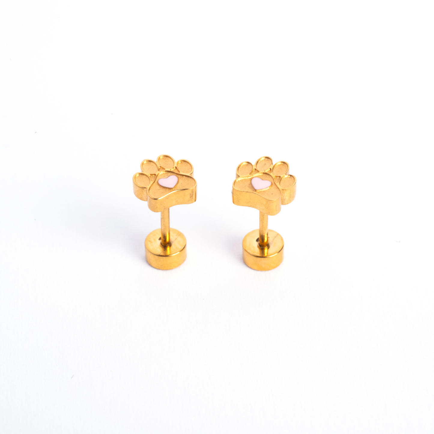 Paw Print Enamel Screwbacks
