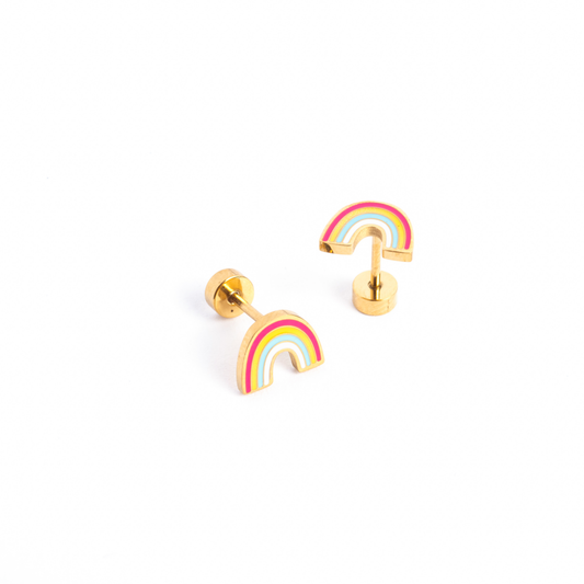 Full Rainbow Enamel Screwbacks