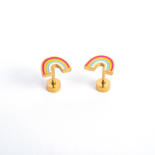 Full Rainbow Enamel Screwbacks